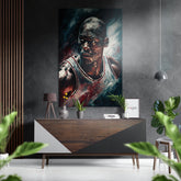 Michael Jordan Brushed Aluminum Dibond Wall Art.